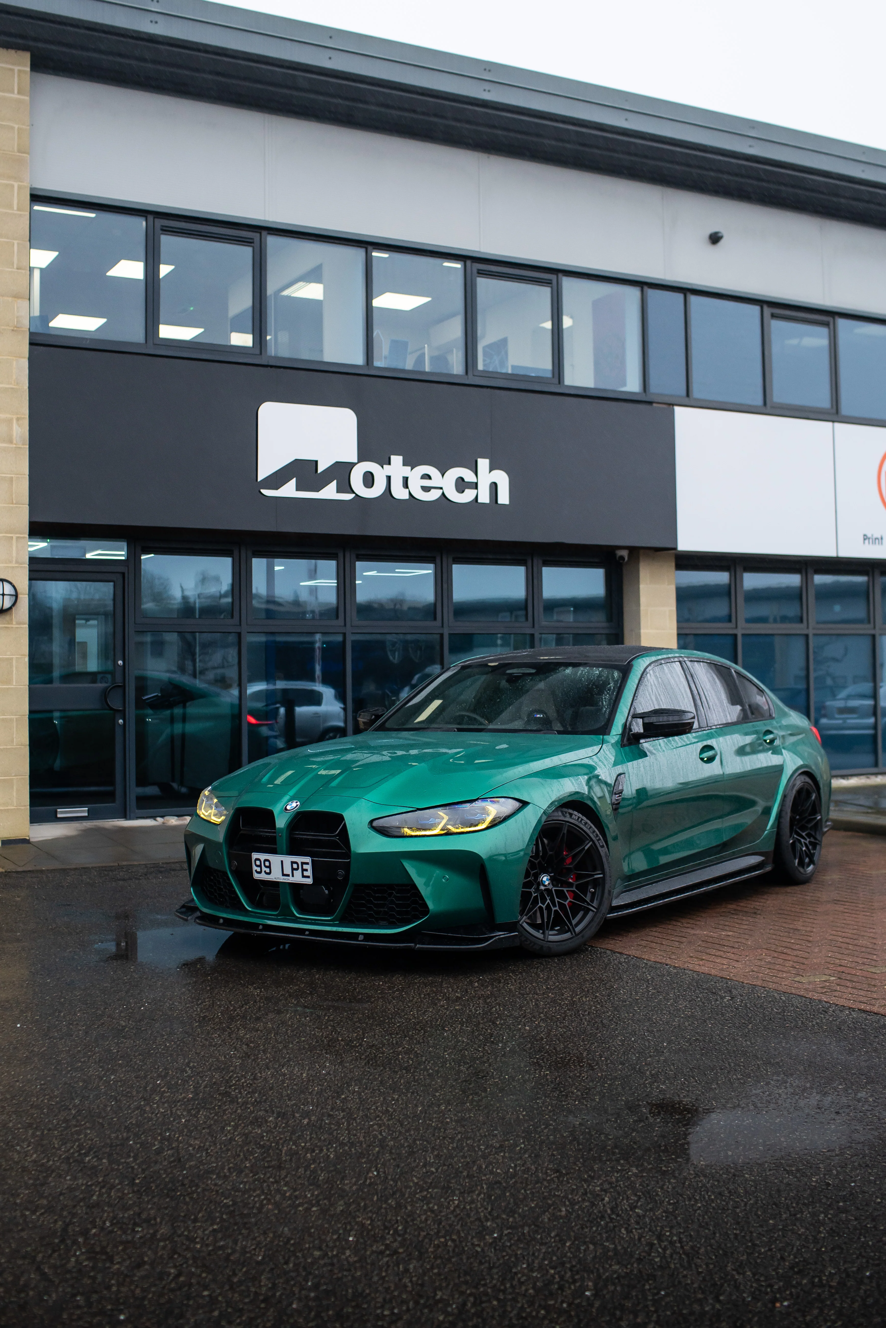 BMW G80 M3 Competition Maxton Design Gloss Black Front Splitter - Image 3