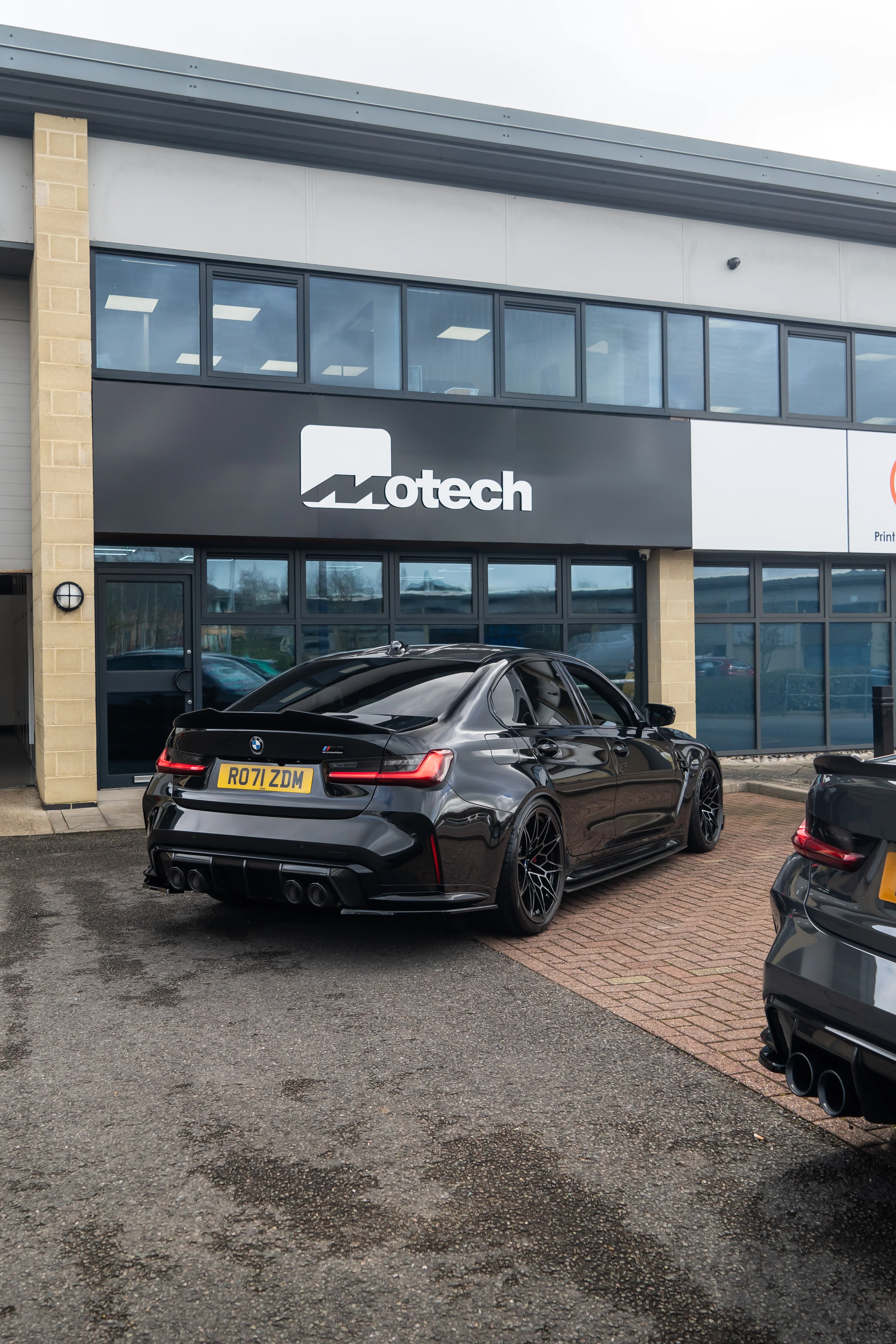 BMW G80 M3 Competition Maxton Design Gloss Black Rear Side Splitters - Image 4