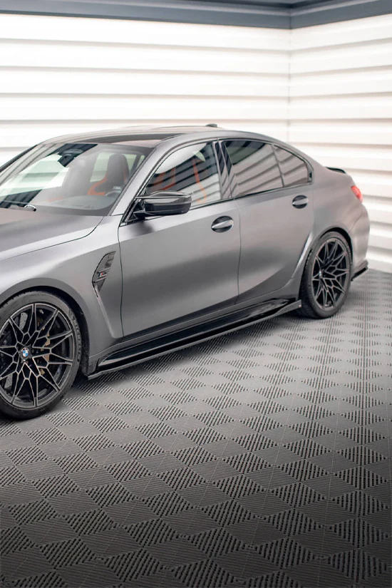 BMW G80 M3 Competition Maxton Design Gloss Black Side Skirts - Image 5