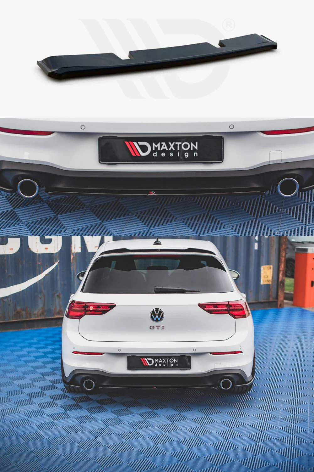 Golf GTI MK8 Maxton Design Carbon Look Rear Diffuser - Image 2