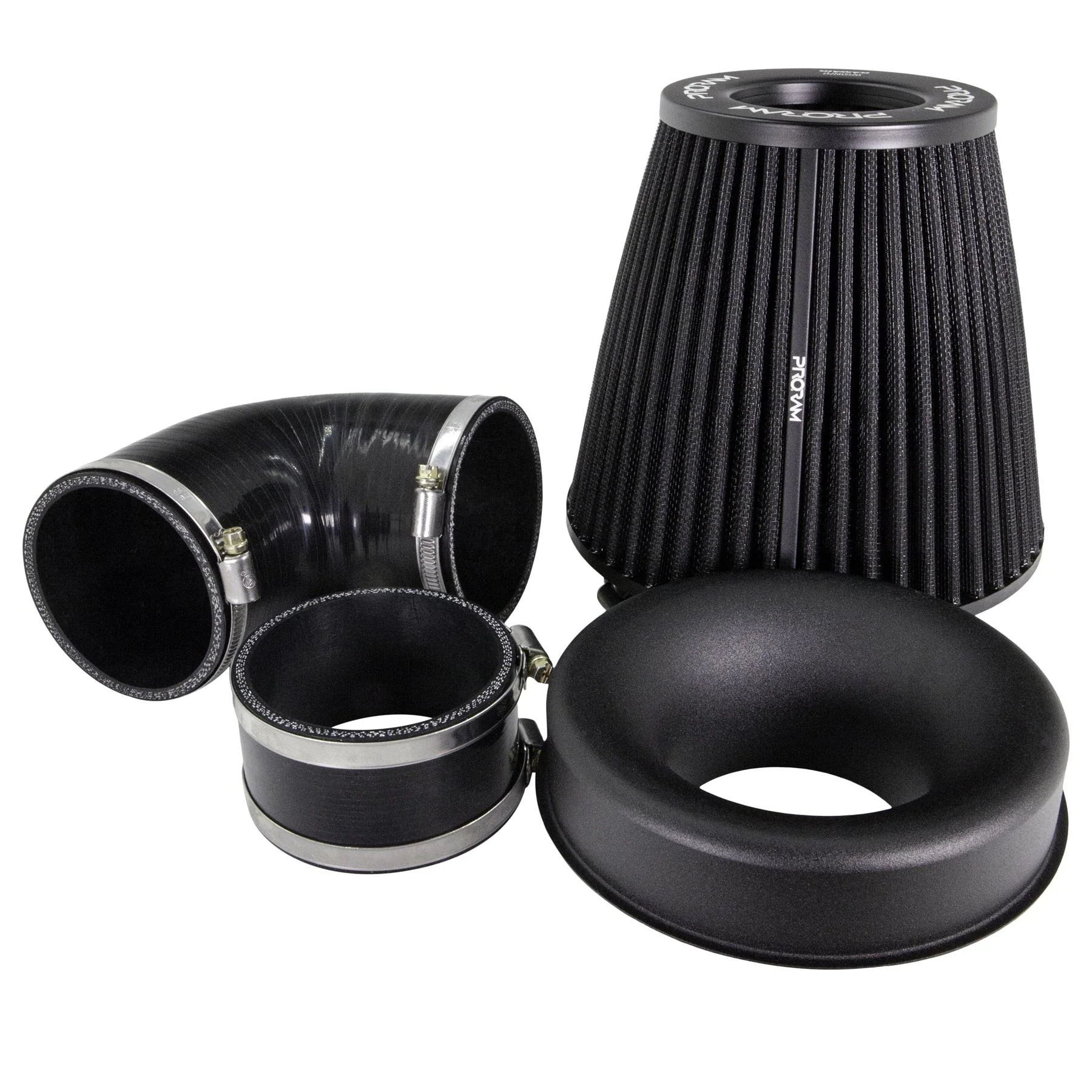 Performance Pleated Induction Kit for MK2 Focus ST - Black Hoses