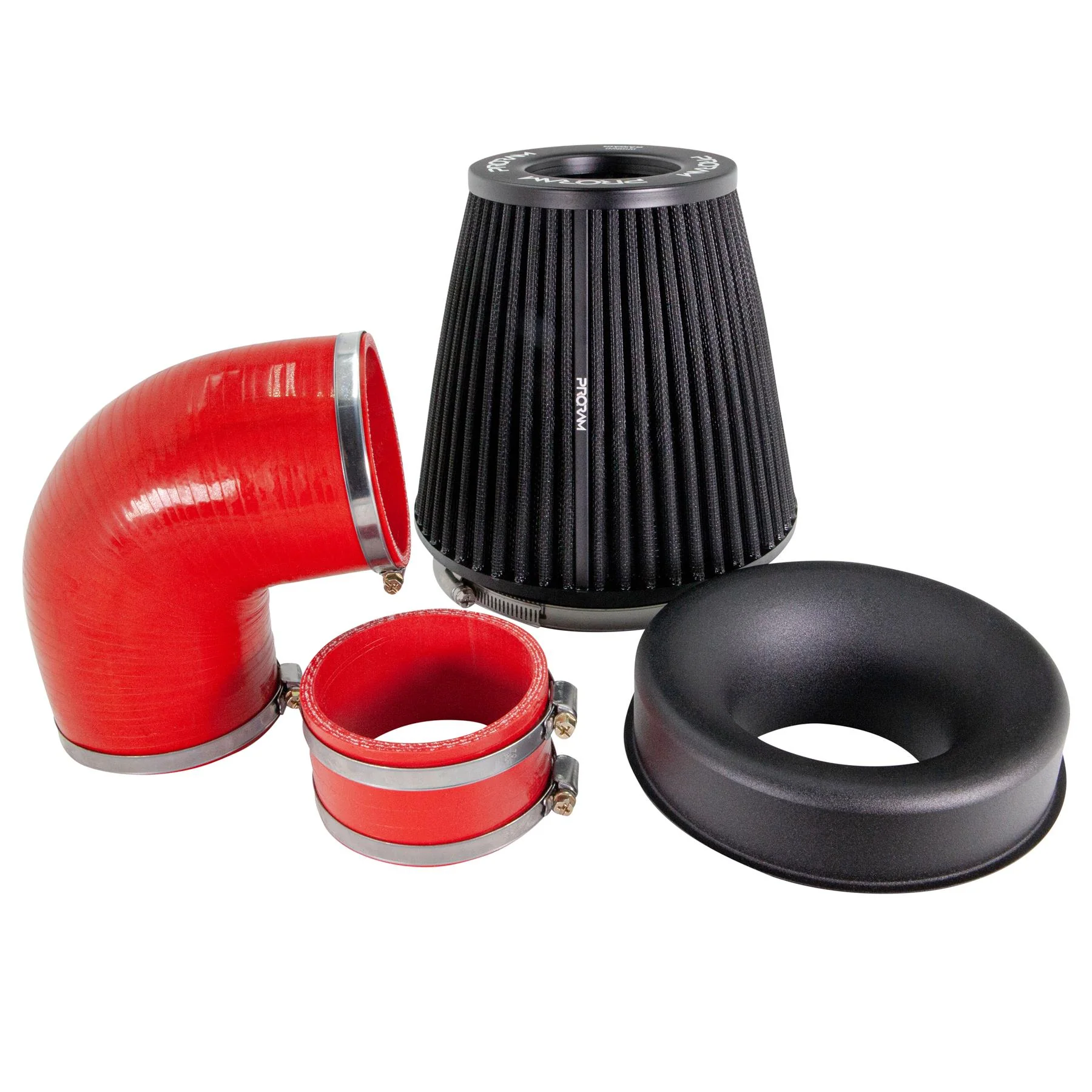 Performance Pleated Induction Kit for MK2 Focus ST - Red Hoses - Image 3