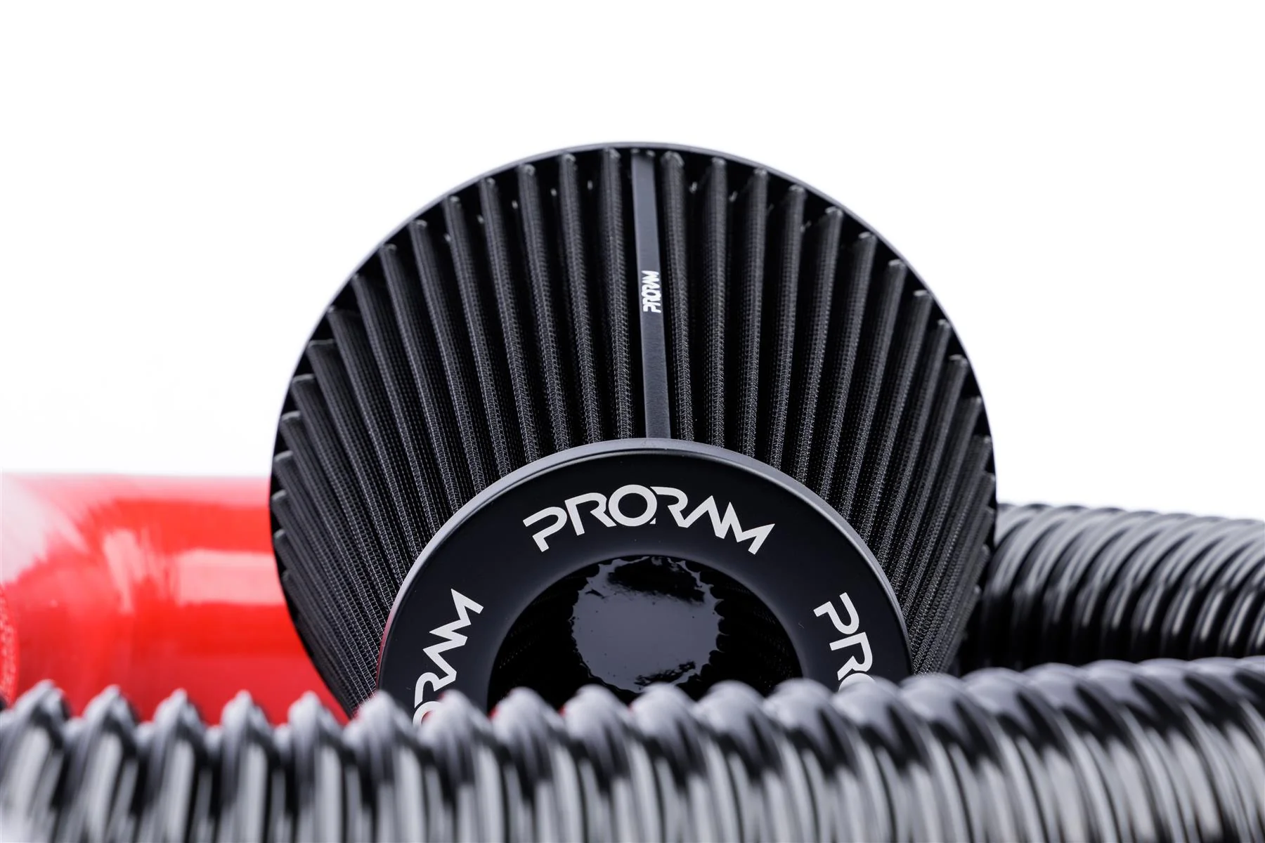 Performance Pleated Induction Kit for VW MK5 Golf R32 3.2 V6 - Red Hoses - Image 2
